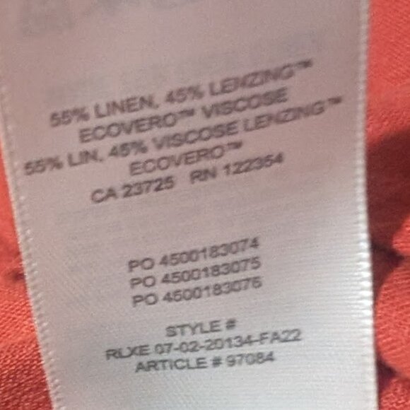 Aritzia Wilfred Free | Relaxed Linen Shirt In Terracotta - Picture 12 of 12